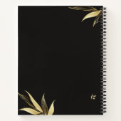 Carnet Black and Gold Elegant Daily Planner Notebook (Dos)