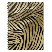 Carnet Black and Gold Glam Zebra Print (Devant)