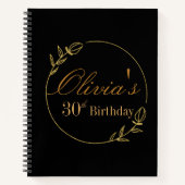 Carnet Black and Gold Personalized Recipe (Devant)
