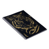 Carnet Black and Gold Tiger Artwork Luxury Glitter Style (Côté Droit)