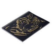 Carnet Black and Gold Tiger Artwork Luxury Glitter Style (Côté gauche)