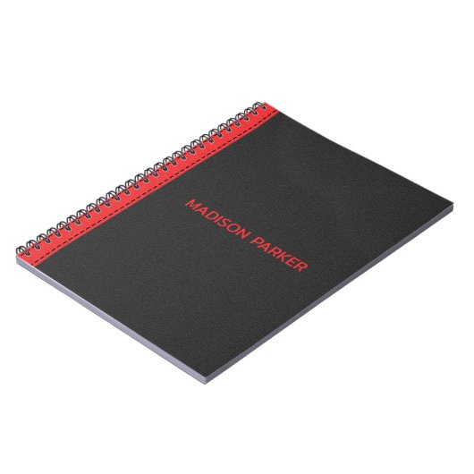 Carnet Black and Red Leather (Côté gauche)