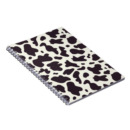 Carnet Black and White Cow Pattern Print Notebook (Côté Droit)