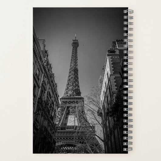 Carnet black and white eiffel tower photo (Verso)