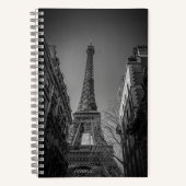 Carnet black and white eiffel tower photo (Recto)