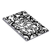 Carnet Black And White Ghost Pattern (Côté Droit)