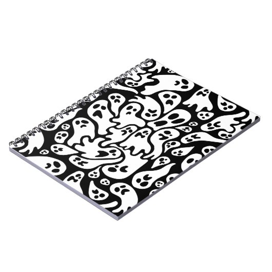 Carnet Black And White Ghost Pattern (Côté gauche)