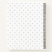 Carnet Black And White Laurel Monogram Polka Dot Pattern (Dos)