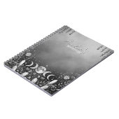 Carnet Black and White Minimalist Celestial Moon Phase (Côté gauche)
