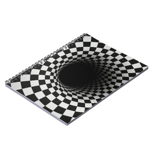 Carnet Black and White Optical Illusion Tunnel (Côté gauche)