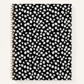 Carnet Black and white spotty pattern notebook (Devant)