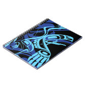 Carnet Black Blue Haida Eagle Thunder Bird Art autochtone (Côté gauche)
