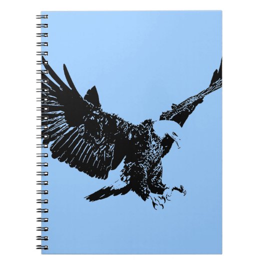 Carnet Black & Blue Pop Art Eagle (Devant)