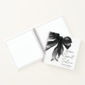 Carnet Black Bow Coquette Script Sweet 16 Guest Book (Intérieur)