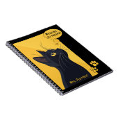 Carnet Black Cat Thought Bubble Custom Name (Côté Droit)