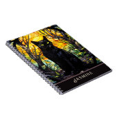 Carnet Black Cat Vitrail jaune (Côté Droit)