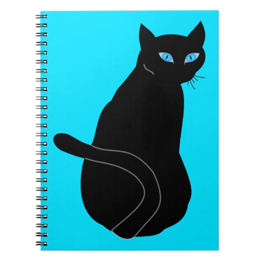 Carnet Black Cat with Blue Eyes (Devant)
