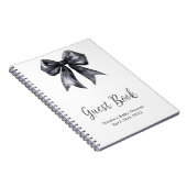Carnet Black Coquette Bow Baby Shower Guest Book (Côté Droit)