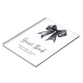 Carnet Black Coquette Bow Baby Shower Guest Book (Côté gauche)