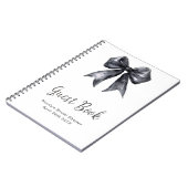 Carnet Black Coquette Bow Bridal Shower Guest Book (Côté gauche)