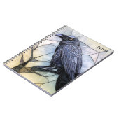 Carnet Black Crow Scary Gothique Abstrait (Côté gauche)