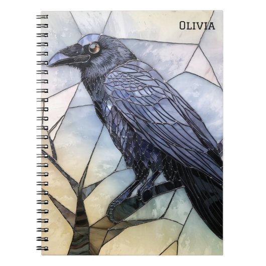 Carnet Black Crow Scary Gothique Abstrait (Devant)