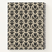 Carnet Black Damask on Sepia (Dos)
