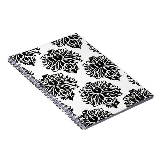 Carnet Black Elegant Damask (Côté Droit)