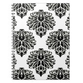 Carnet Black Elegant Damask (Devant)