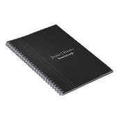Carnet Black Faux texture cuir (Côté Droit)