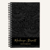 Carnet Black Floral Pattern Sketchbook (Recto)