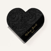 Carnet Black Floral Pattern Sketchbook (Devant)