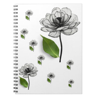 Carnet black flower