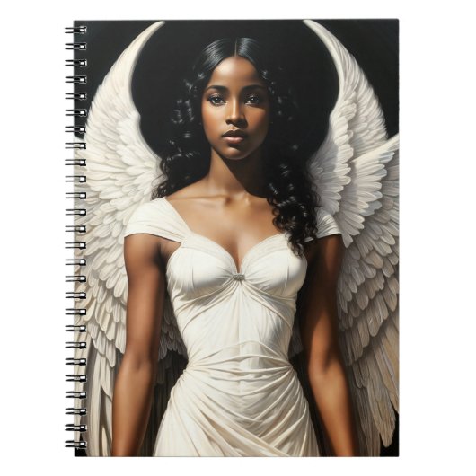 Carnet Black Girl Angel Angelcore Art (Devant)