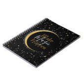 Carnet Black & Gold Céleste Lune Étoiles Lunaire Magie (Côté gauche)
