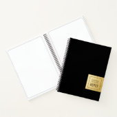 Carnet Black Gold Elegant Simple Personnalisé (Intérieur)