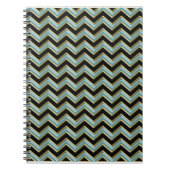 Carnet Black Gold Turquoise ZigZag (Devant)