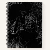 Carnet Black Halloween Notebook with Spiderweb Art (Devant)