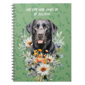 Carnet Black Lab Dogs Life and Times Custom Notebook (Devant)