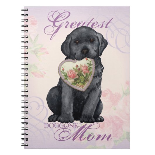Carnet Black Lab Heart Maman (Devant)