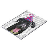 Carnet Black Labrador Avec Casquette de fête (Côté gauche)