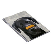 Carnet Black Labrador avec os sur le noeud 2 (Côté Droit)