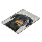 Carnet Black Labrador avec os sur le noeud 2 (Côté gauche)