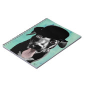 Carnet Black Labrador dans le Casquette Bowler (Côté gauche)