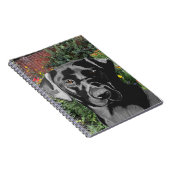 Carnet Black Labrador dans le jardin (Côté Droit)
