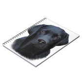 Carnet Black Labrador Dog Water Couleur Art Peinture (Côté gauche)