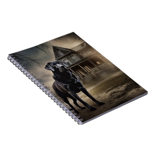 Carnet Black Labrador Halloween (Côté Droit)