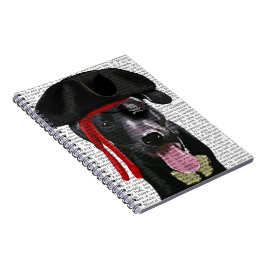 Carnet Black Labrador Pirate (Côté Droit)