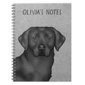Carnet Black Labrador Retriever Lab Chien Nom Personnalis (Devant)