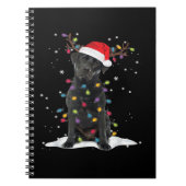Carnet Black Labrador Xmas Dog Christmas Tree Light Class (Devant)